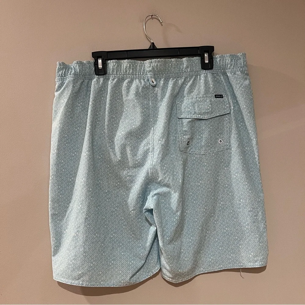 johnnie-O Light Blue Microdot Swim Trunks